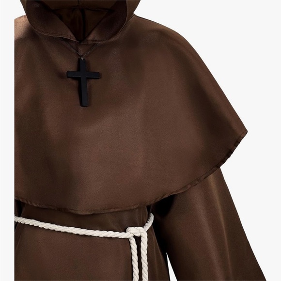 Medieval Hooded Monk Robe Costume Friar Priest Robe
Cloak Renaissance Costume -S - Picture 2 of 7